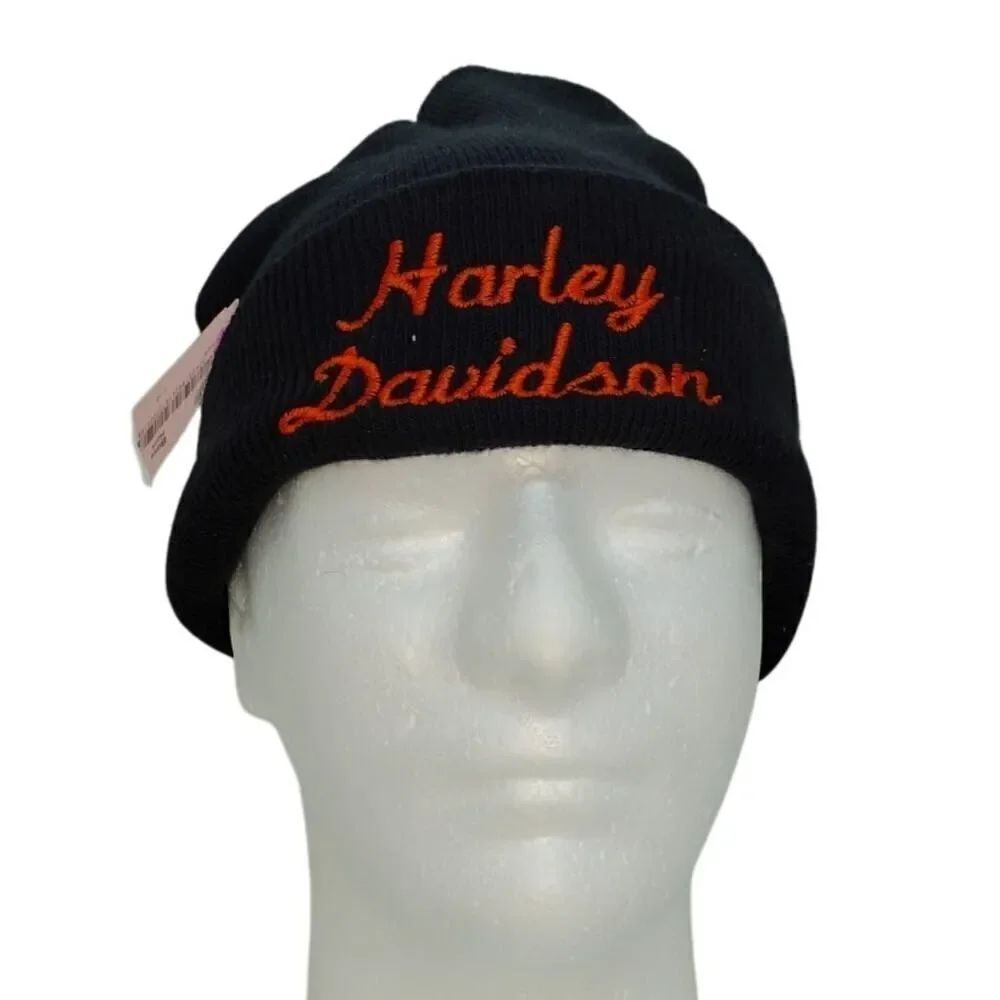 Black Wool Cap NEW w/Tags with H@rley Writing on It. One Size Fits All.